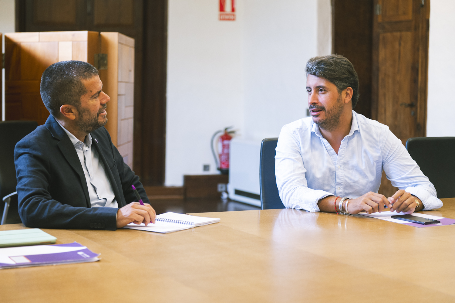 El rector Francisco García y el alcalde Luis Yeray Gutiérrez, en una imagen de archivo
