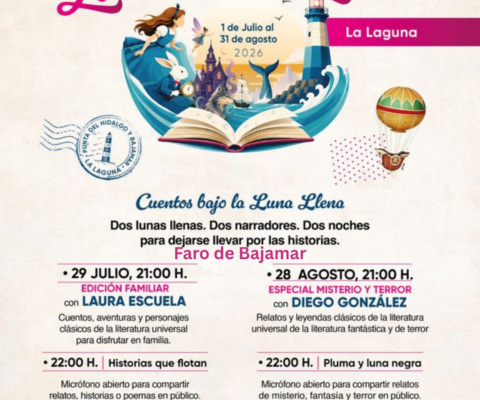 Cuentos bajo la luna llena 29 julio y 28 agosto